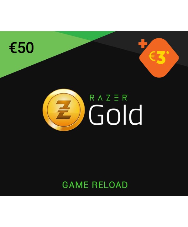 RAZER GOLD €50 + €3 BONUS Key EUROPE
